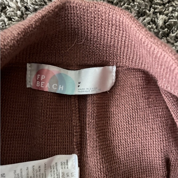 FREE PEOPLE BEACH Freya Sweater Pants 90s Baggy Linen Blend Women's Size Small - Picture 8 of 10